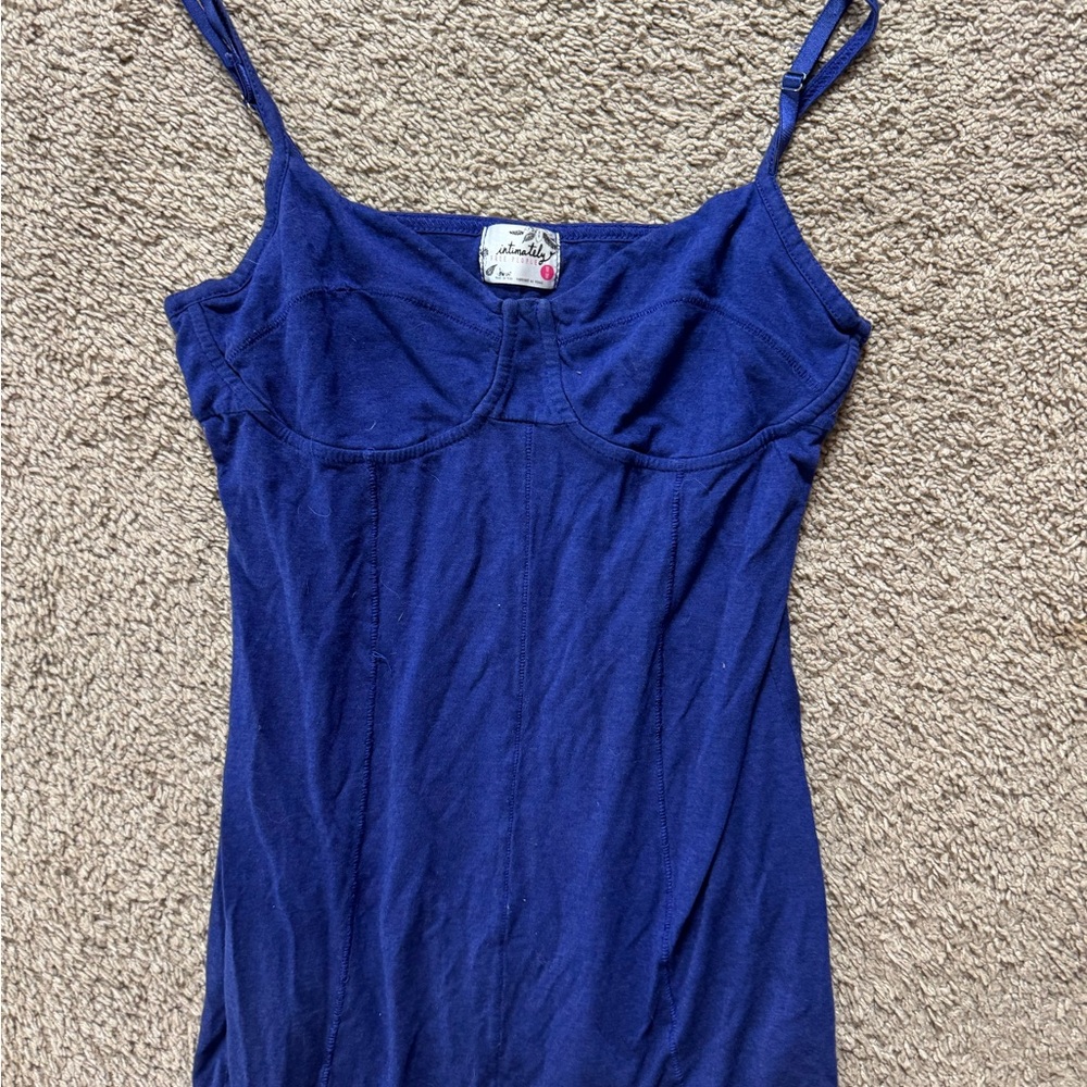 Free People Indigo Spaghetti Strap Dress